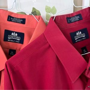 2  STAFFORD Mens DressShirts sz 20 neck &. 38/39 sleeve big & tall